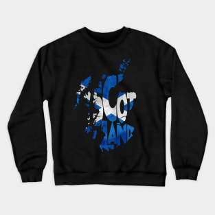 Scotland Typo Map Crewneck Sweatshirt